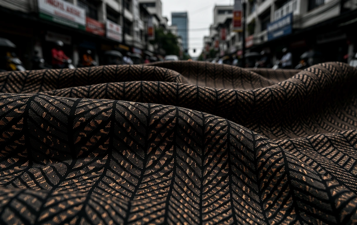 Intricate batik fabric weave