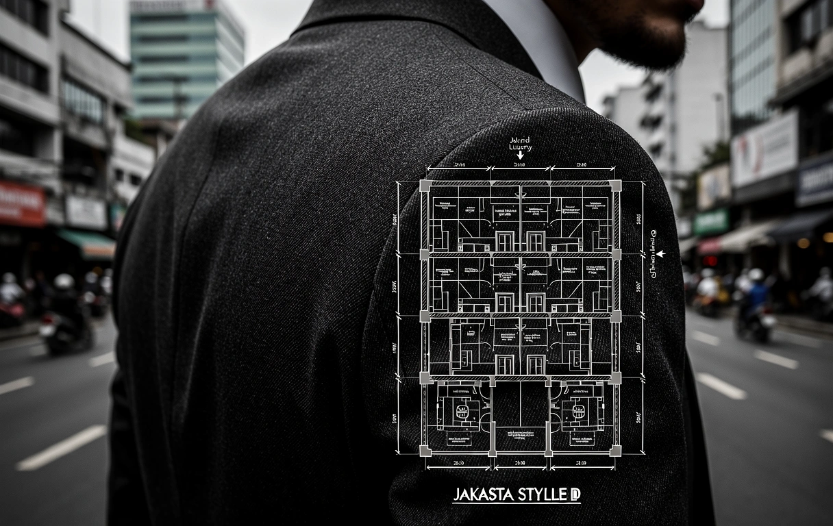 Suit shoulder construction technical drawing